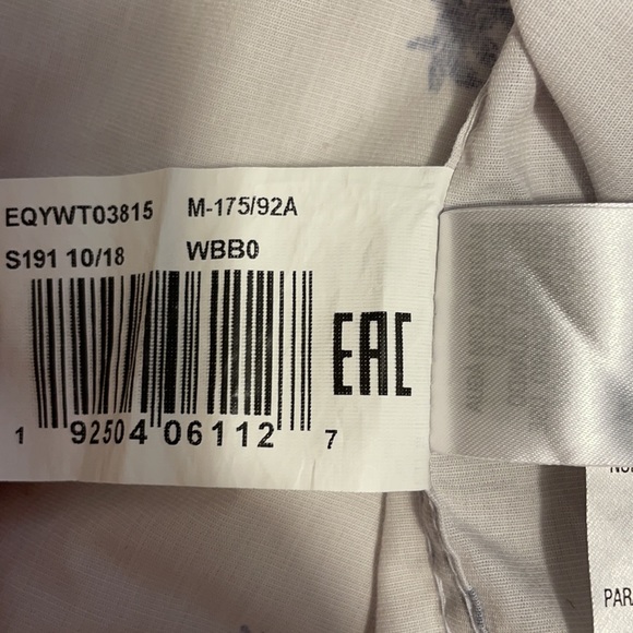 Quicksilver Palm Print Short Sleeve Button Down Cotton Blend Shirt - Picture 7 of 12